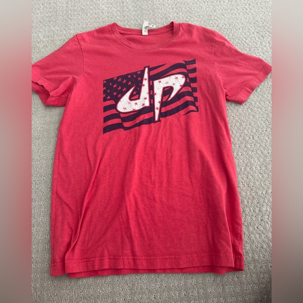 dude perfect red logo shirt